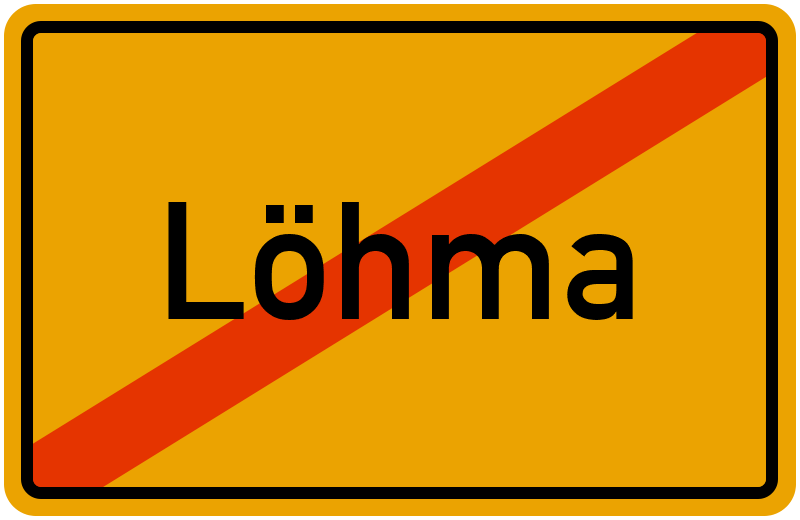 Ortsschild Löhma