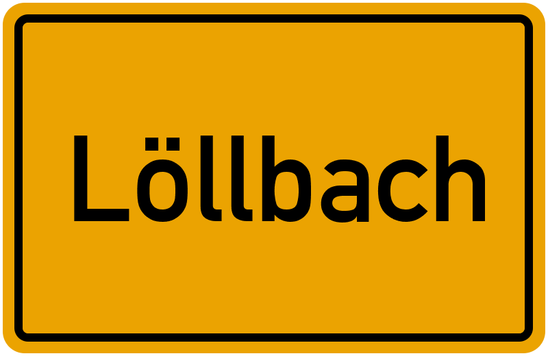 Ortsschild Löllbach