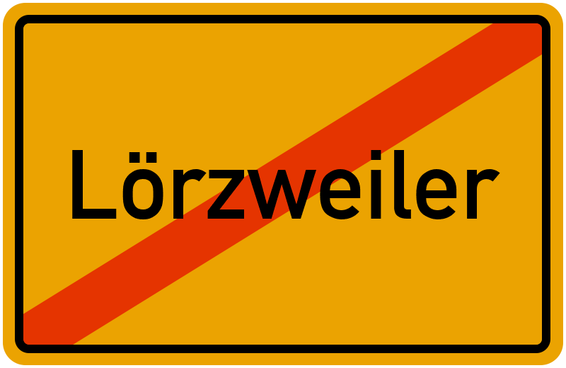 Ortsschild Lörzweiler
