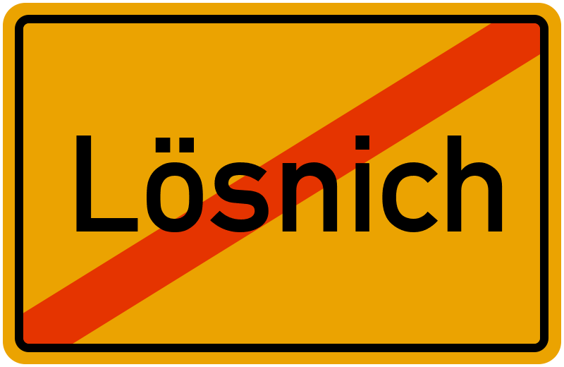 Ortsschild Lösnich