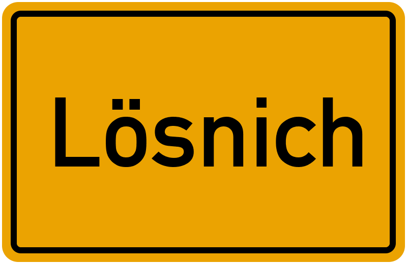 Ortsschild Lösnich