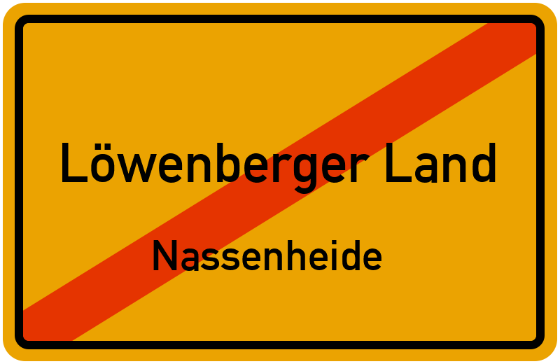 Ortsschild Löwenberger Land