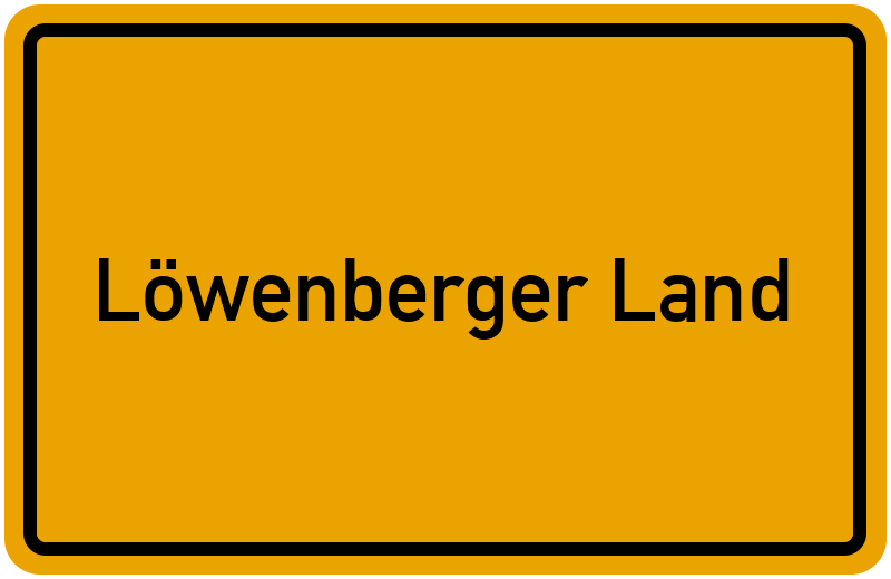 Ortsschild Löwenberger Land