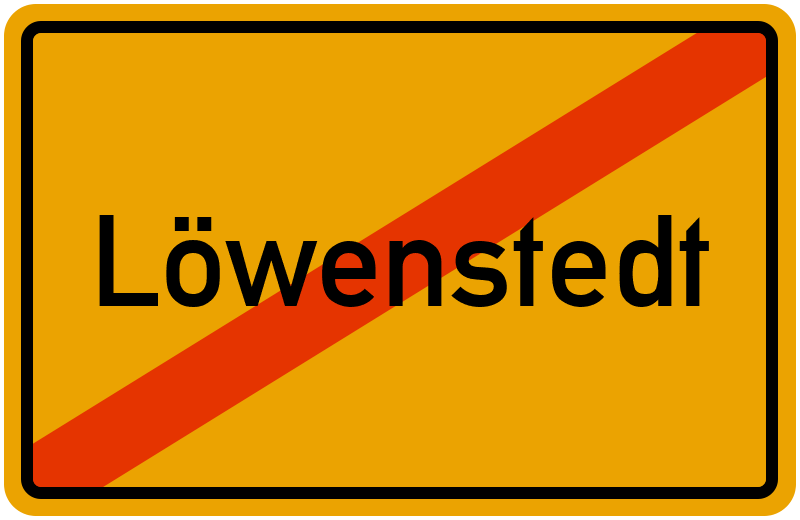 Ortsschild Löwenstedt