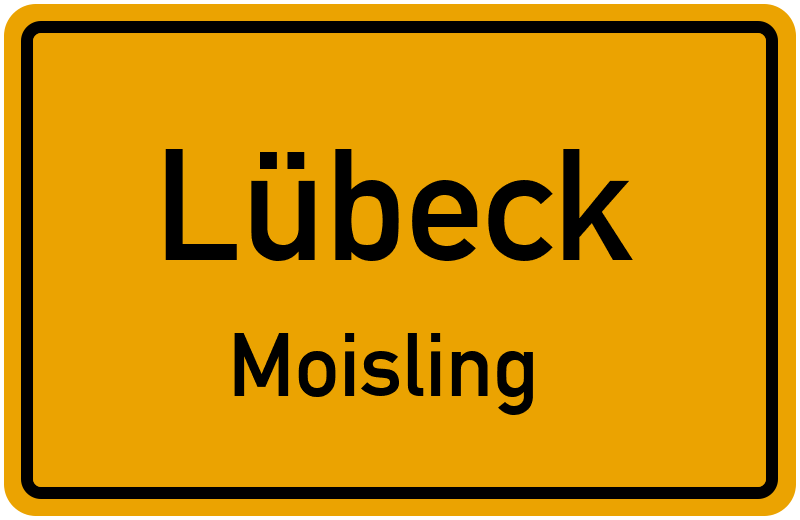 Ortsschild Lübeck