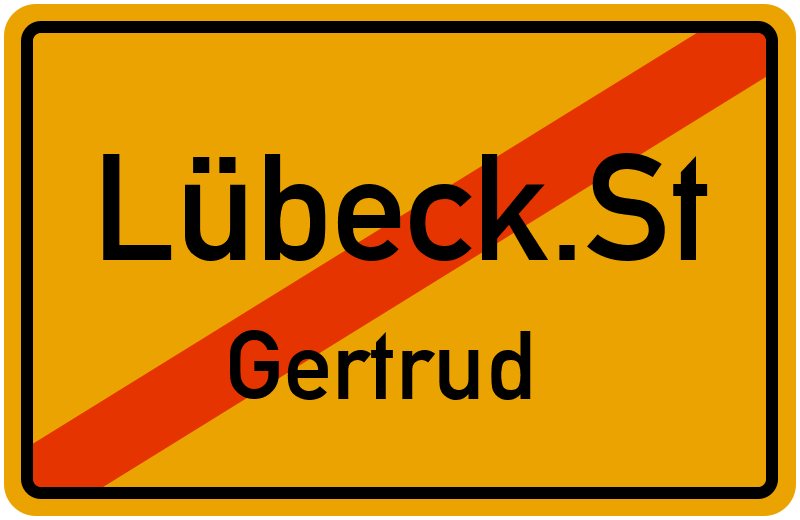 Ortsschild Lübeck.St