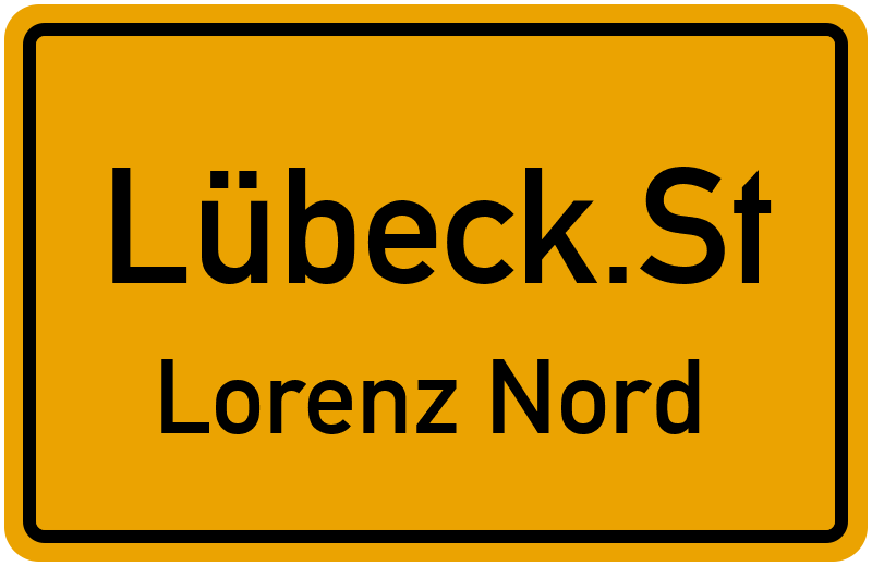 Ortsschild Lübeck.St