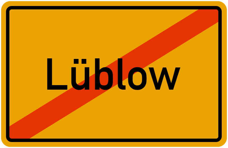 Ortsschild Lüblow