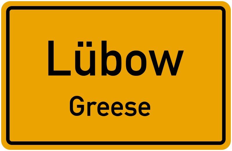 Ortsschild Lübow