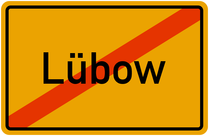 Ortsschild Lübow