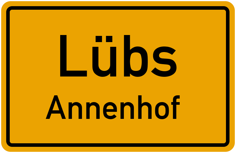 Ortsschild Lübs