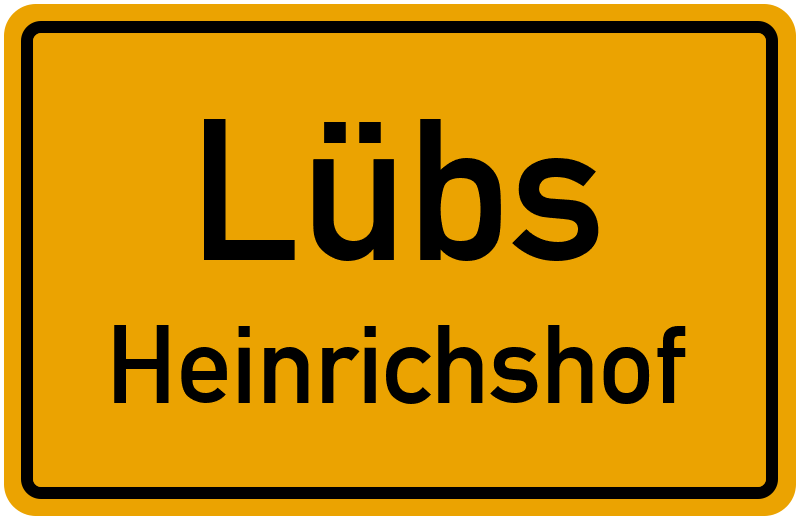 Ortsschild Lübs