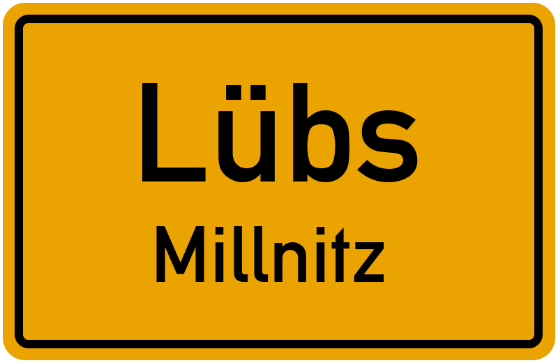 Ortsschild Lübs