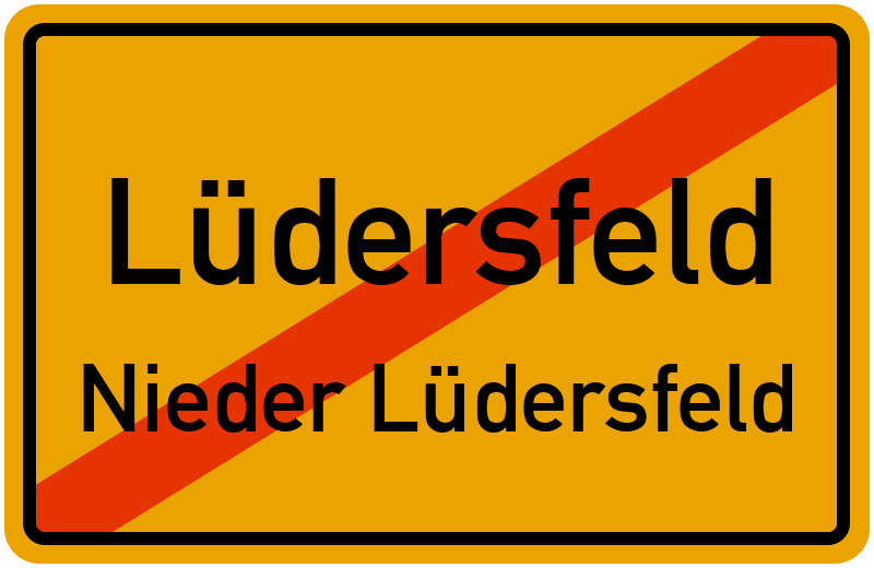 Ortsschild Lüdersfeld