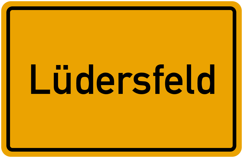 Ortsschild Lüdersfeld