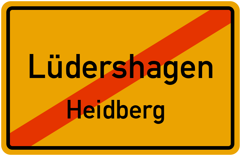 Ortsschild Lüdershagen
