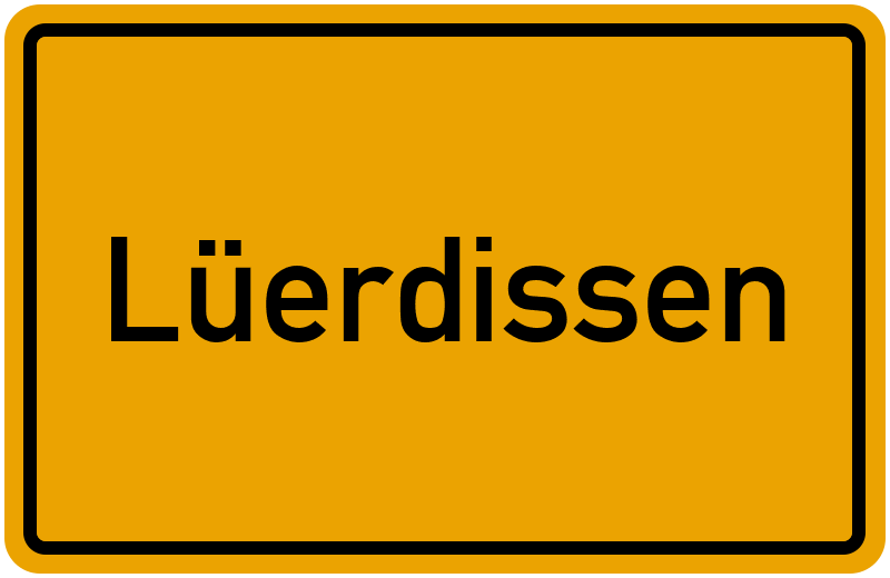 Ortsschild Lüerdissen