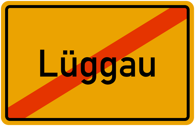 Ortsschild Lüggau