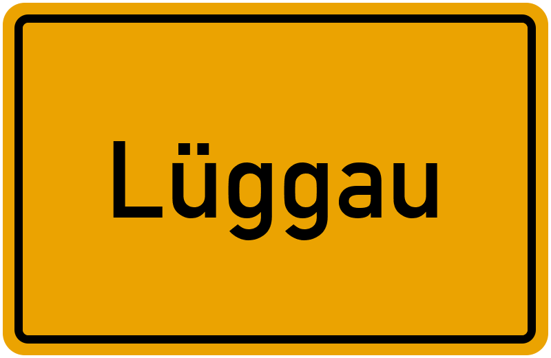 Ortsschild Lüggau