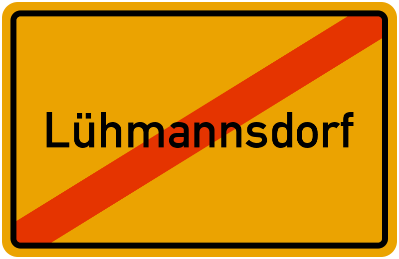 Ortsschild Lühmannsdorf