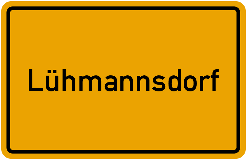 Ortsschild Lühmannsdorf
