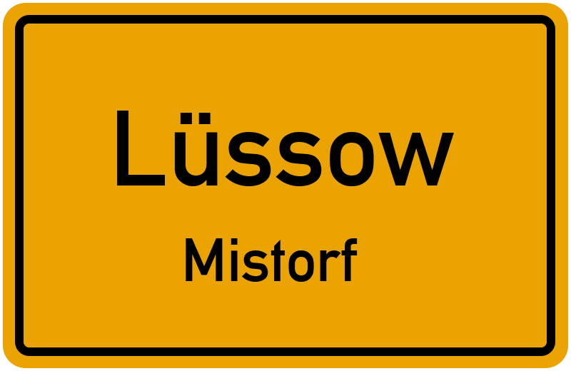 Ortsschild Lüssow