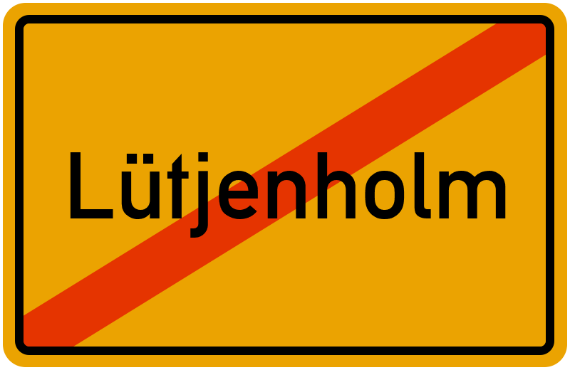 Ortsschild Lütjenholm