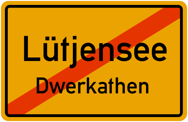 Ortsschild Lütjensee