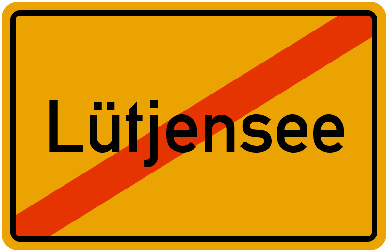 Ortsschild Lütjensee