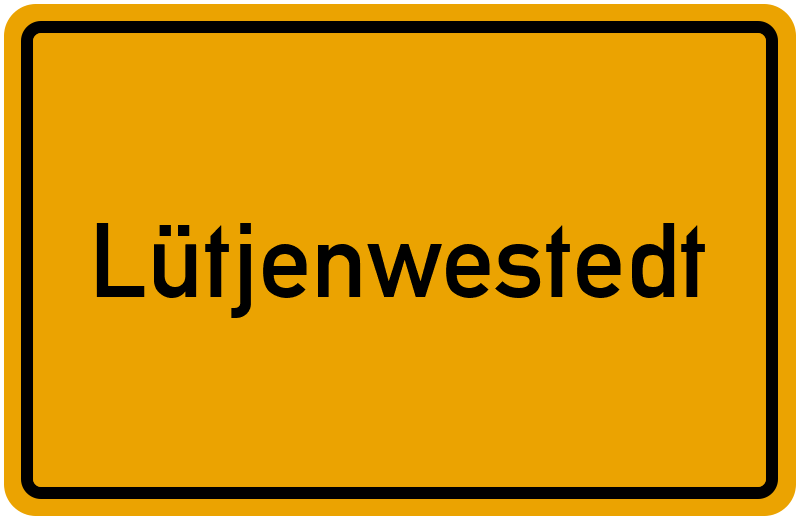 Ortsschild Lütjenwestedt