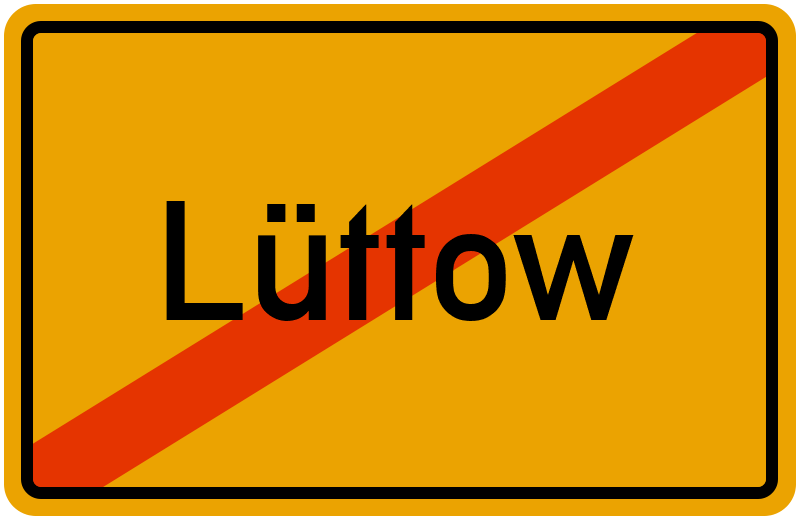Ortsschild Lüttow