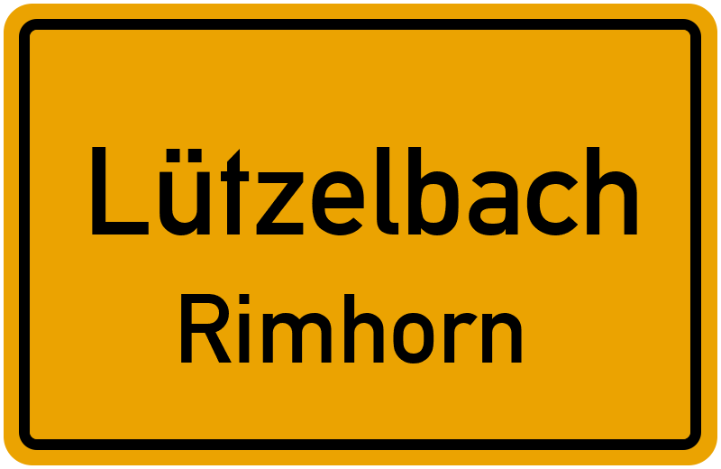 Ortsschild Lützelbach