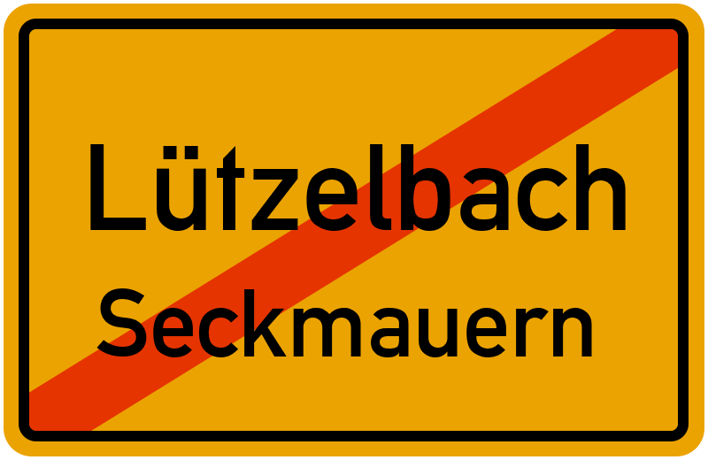 Ortsschild Lützelbach