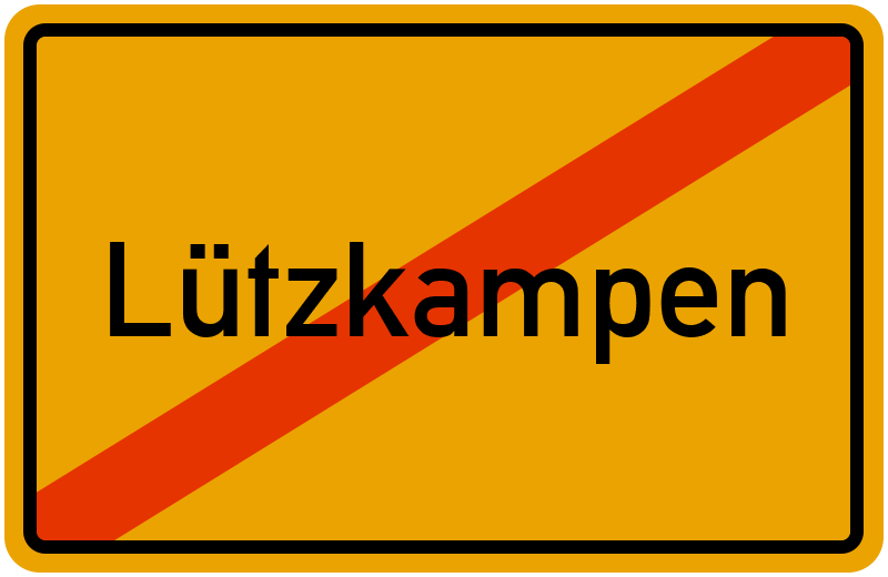 Ortsschild Lützkampen
