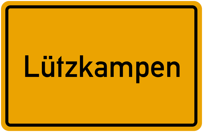 Ortsschild Lützkampen