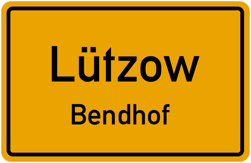 Ortsschild Lützow