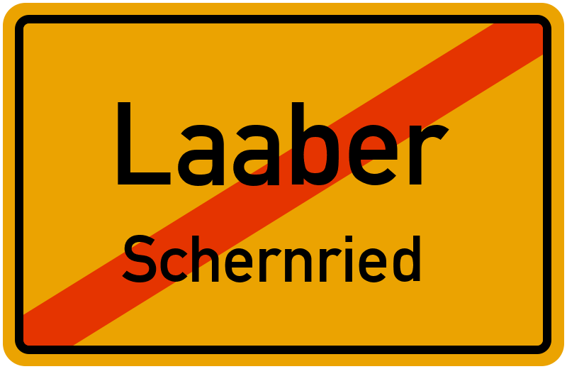 Ortsschild Laaber