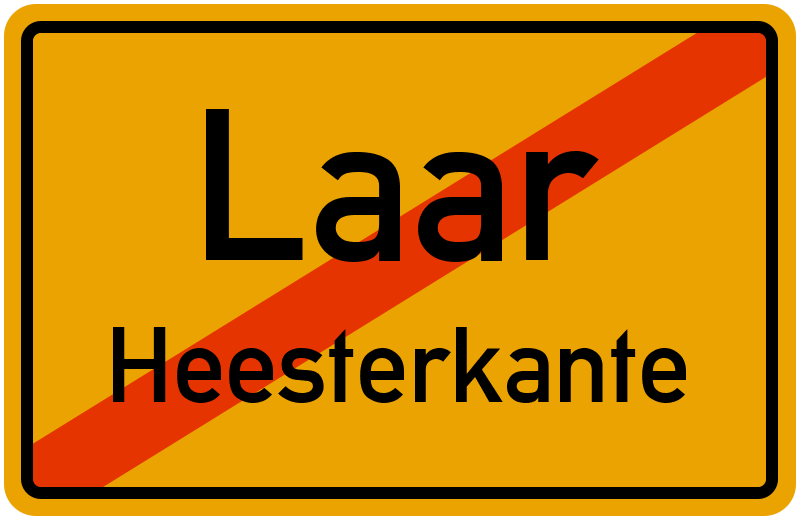 Ortsschild Laar