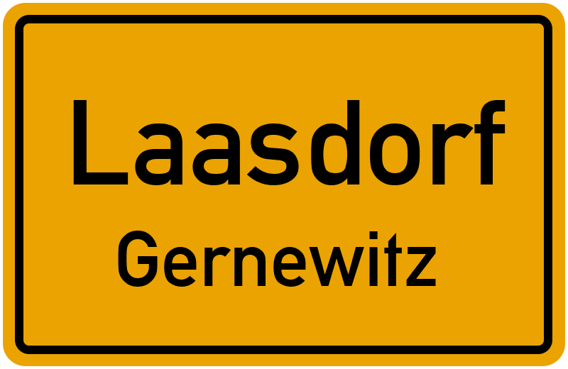 Ortsschild Laasdorf