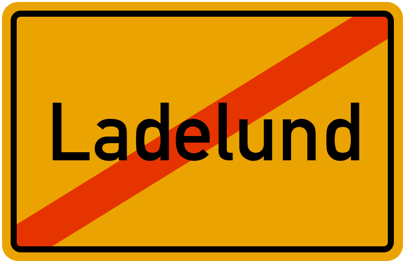 Ortsschild Ladelund