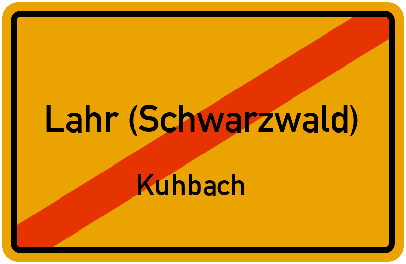 Ortsschild Lahr (Schwarzwald)