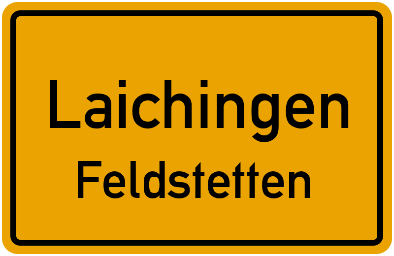 Ortsschild Laichingen
