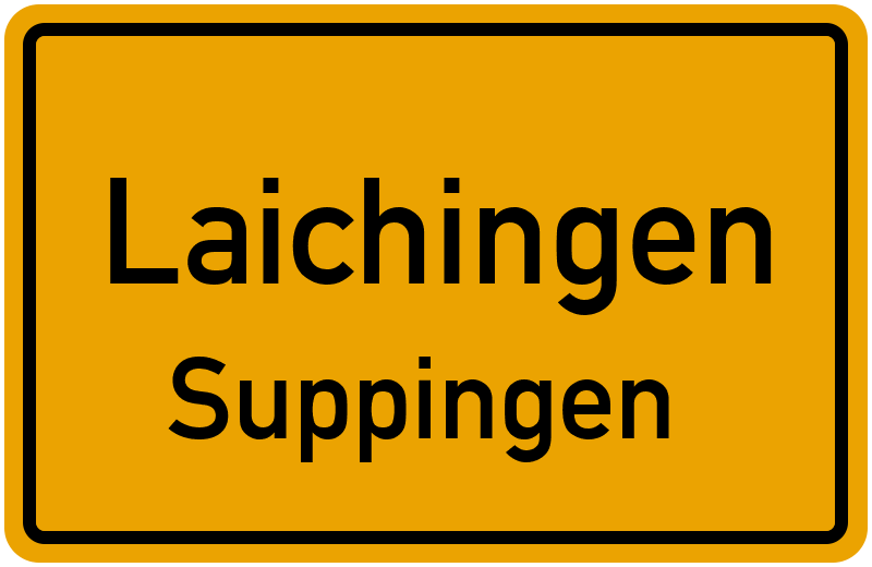 Ortsschild Laichingen
