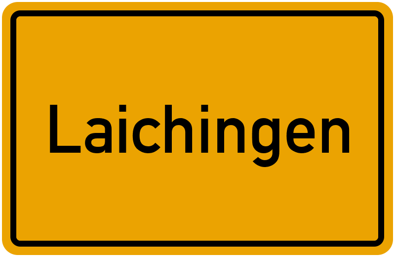 Ortsschild Laichingen