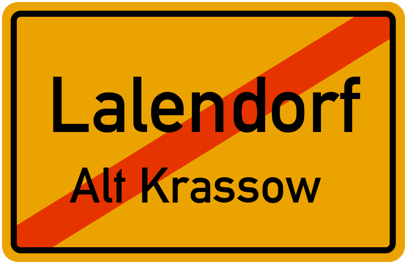 Ortsschild Lalendorf