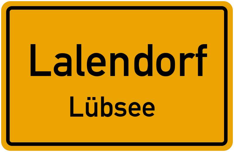 Ortsschild Lalendorf