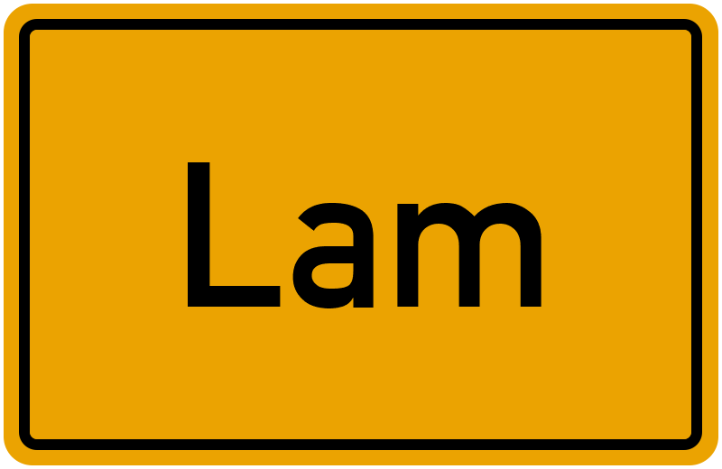 Ortsschild Lam