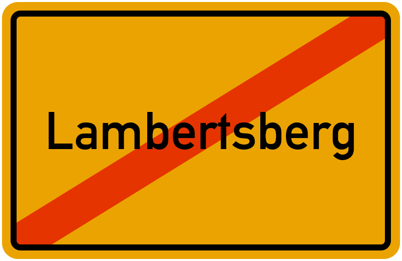 Ortsschild Lambertsberg