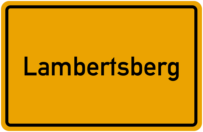 Ortsschild Lambertsberg