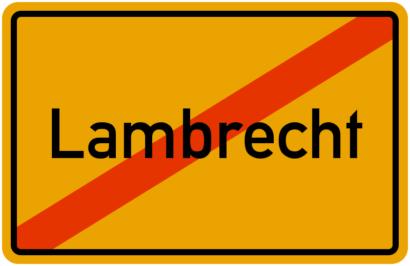 Ortsschild Lambrecht